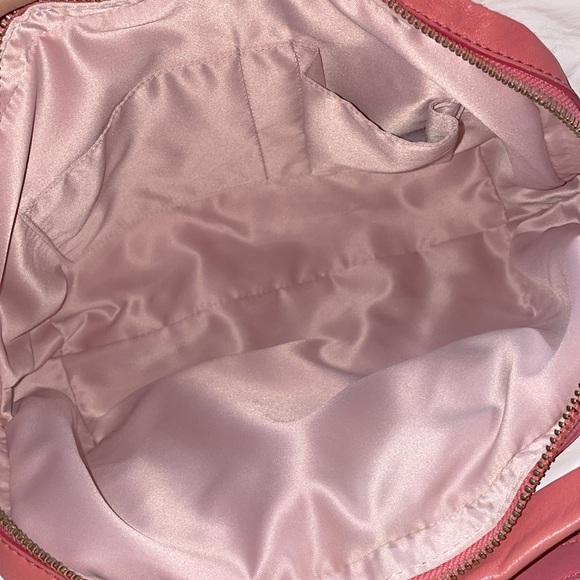 Coach Pink/White  Leather Cricket Satchel #13601 - Picture 11 of 16